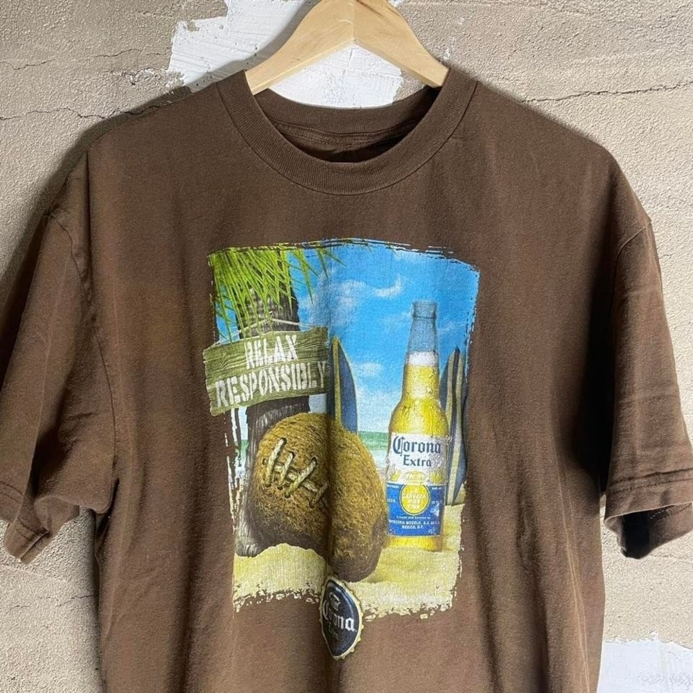 Brown Corona Extra T-Shirt | Classic Beer Logo Tee